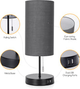 Tafellamp - Bureaulamp - Tafellamp slaapkamer - Grijs - Aigostar